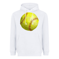 White softball Heavyweight Hoodie - FaDigitalArtStudio