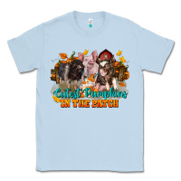 Dusty Blue Fall Cutest Pumpkin In The Patch Pig Classic Tee - LillyAllenDesigns