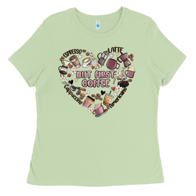 But First Coffee Ladies Tee by MaliasSmallBusiness | Teevron