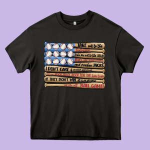 Baseball Ballgame Heavy Core Tee Designed By Maliassmallbusiness