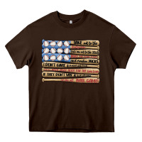 Chocolate Brown baseball ballgame Heavy Core Tee - MaliasSmallBusiness