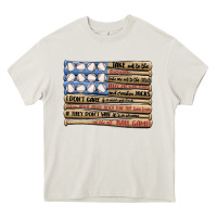 Cream baseball ballgame Heavy Core Tee - MaliasSmallBusiness