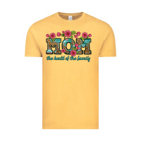 Vintage Mustard mom the heart of the family Vintage Tee - Artiststas