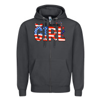 Smoke All American Girl Bandana Zipper Hoodie - CowCowDesign