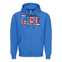 True Royal All American Girl Bandana Zipper Hoodie - CowCowDesign