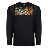 Black hello pumpkin libbey glass Premium Sweatshirt - BundleAndBundleShop