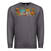 Charcoal Heather hello pumpkin libbey glass Premium Sweatshirt - BundleAndBundleShop