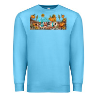 Ocean Blue hello pumpkin libbey glass Premium Sweatshirt - BundleAndBundleShop