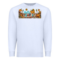 White hello pumpkin libbey glass Premium Sweatshirt - BundleAndBundleShop