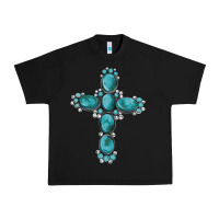 Black western Gemstone cross Urban Heavy Tee - Artiststas