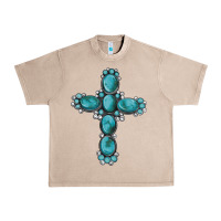 French Oak western Gemstone cross Urban Heavy Tee - Artiststas