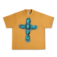 Peanut Butter western Gemstone cross Urban Heavy Tee - Artiststas