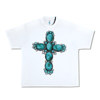 White western Gemstone cross Urban Heavy Tee - Artiststas