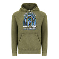 Vintage Olive we wear blue for autism awareness accept understan Vintage Hoodie - Artiststas
