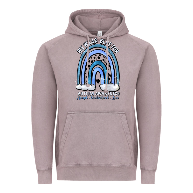 We Wear Blue For Autism Awareness Accept Understan Vintage Hoodie by Artiststas | Teevron
