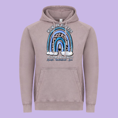 We Wear Blue For Autism Awareness Accept Understan Vintage Hoodie Designed By Artiststas