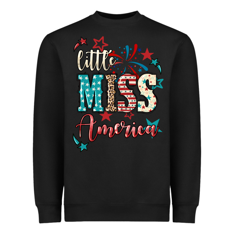 Little Miss America 4th Of July Heavyweight Sweatshirt by HowdyJamesFarm | Teevron