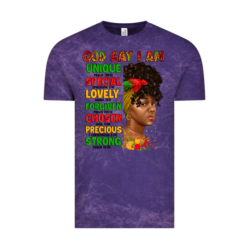 God Say I Am Juneteenth Afro Girl Vintage Tee by Artiststas | Teevron
