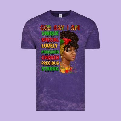 God Say I Am Juneteenth Afro Girl Vintage Tee Designed By Artiststas