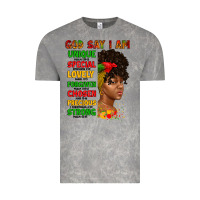 Cloud Rock god say i am juneteenth afro girl Vintage Tee - Artiststas