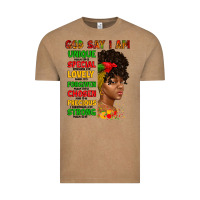 Vintage Coffee god say i am juneteenth afro girl Vintage Tee - Artiststas