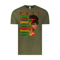 Vintage Olive god say i am juneteenth afro girl Vintage Tee - Artiststas