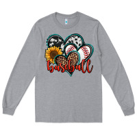 Heather Grey baseball hearts Long Sleeve Tee - Jasminsmagicworld