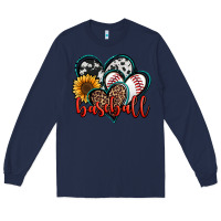 Navy baseball hearts Long Sleeve Tee - Jasminsmagicworld