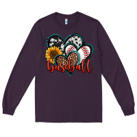 Plum baseball hearts Long Sleeve Tee - Jasminsmagicworld