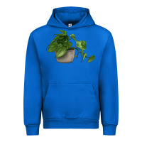 Cobalt Philodendron Urban Hoodie - LillyAllenDesigns