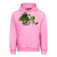 Fuchsia Pink Philodendron Urban Hoodie - LillyAllenDesigns