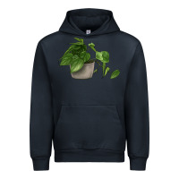 Navy Philodendron Urban Hoodie - LillyAllenDesigns