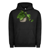 Pigment Black Philodendron Urban Hoodie - LillyAllenDesigns