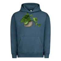 Pigment Midnight Navy Philodendron Urban Hoodie - LillyAllenDesigns