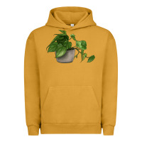 Pigment Peanut Butter Philodendron Urban Hoodie - LillyAllenDesigns