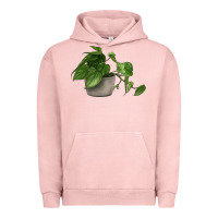Pigment Salmon Philodendron Urban Hoodie - LillyAllenDesigns