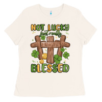 Bone not lucky just really blessed malia Ladies Tee - MaliasSmallBusiness