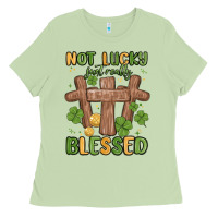 Matcha not lucky just really blessed malia Ladies Tee - MaliasSmallBusiness