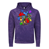 Cloud Purple autism t rex Vintage Hoodie - Artiststas