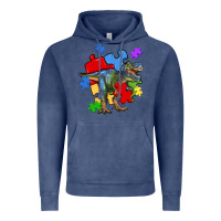 Vintage Denim autism t rex Vintage Hoodie - Artiststas