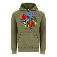 Vintage Olive autism t rex Vintage Hoodie - Artiststas