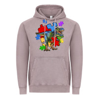 Vintage Zinc autism t rex Vintage Hoodie - Artiststas