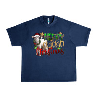 Navy merry cluckin christmas Urban Heavy Tee - SublimationCraftShop
