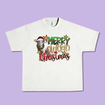 Merry Cluckin Christmas Urban Heavy Tee Designed By Sublimationcraftshop