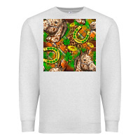 Oatmeal Heather St. Patrick's Day Horse With Horseshoes Seamless Premium Sweatshirt - FaDigitalArtStudio