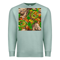 St. Patrick's Day Horse With Horseshoes Seamless Premium Sweatshirt | Teevron