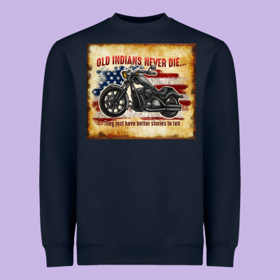 Old Indians Never Die Heavyweight Sweatshirt Designed By Tumblerdesignbyshophia