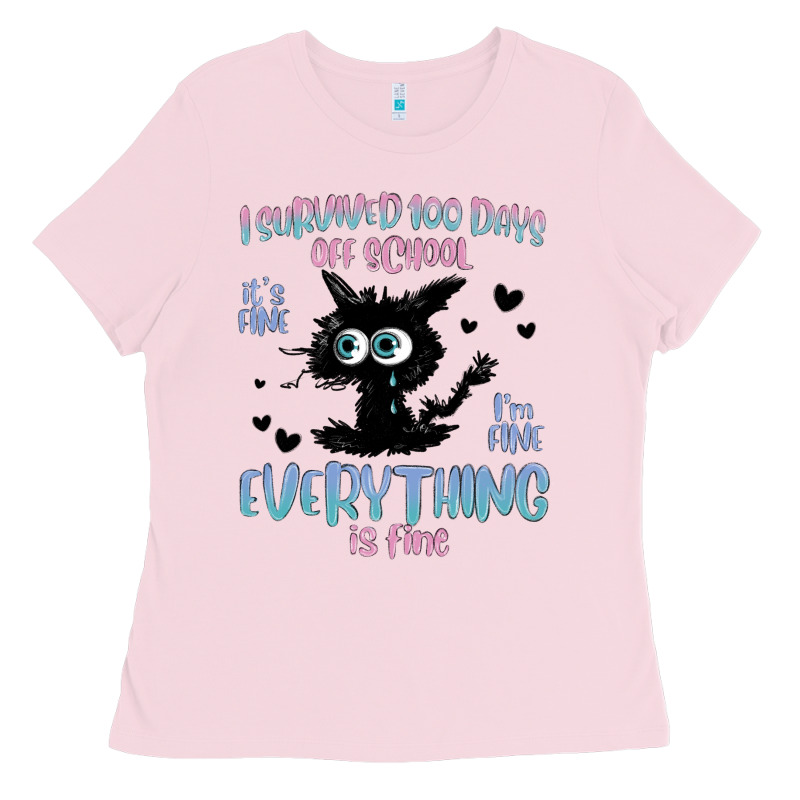 I Survived 100 Days Of School Cat Ladies Tee by MaliasSmallBusiness | Teevron
