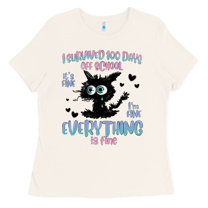 I Survived 100 Days Of School Cat Ladies Tee by MaliasSmallBusiness | Teevron