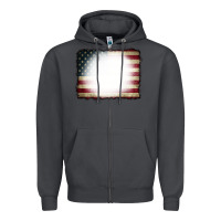 Smoke American Flag Bleach Effect Zipper Hoodie - CowCowDesign